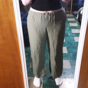 Long green pants